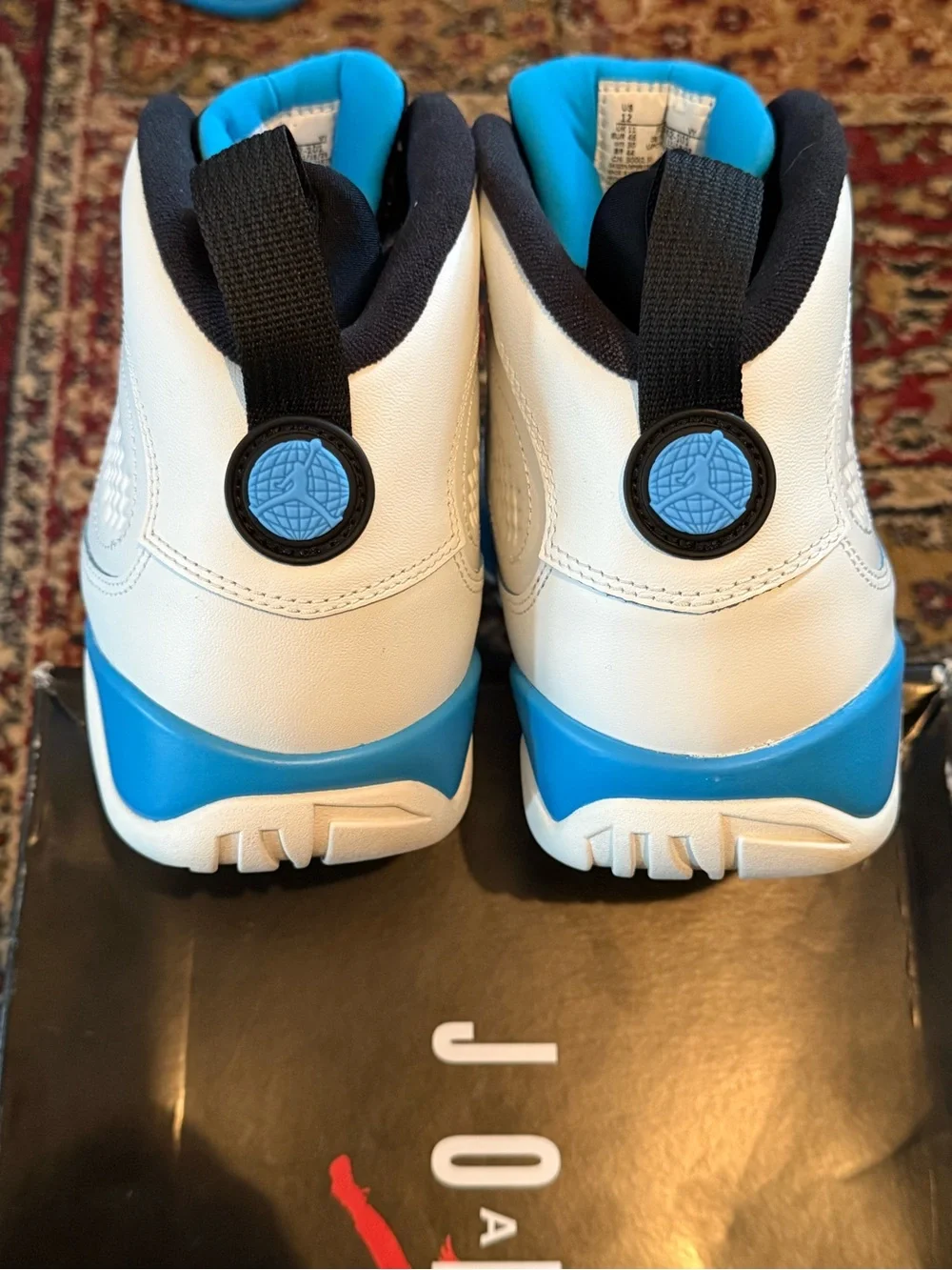 Jordan 9 Retro Powder Blue - Men’s High-Top Sneakers - White & Blue